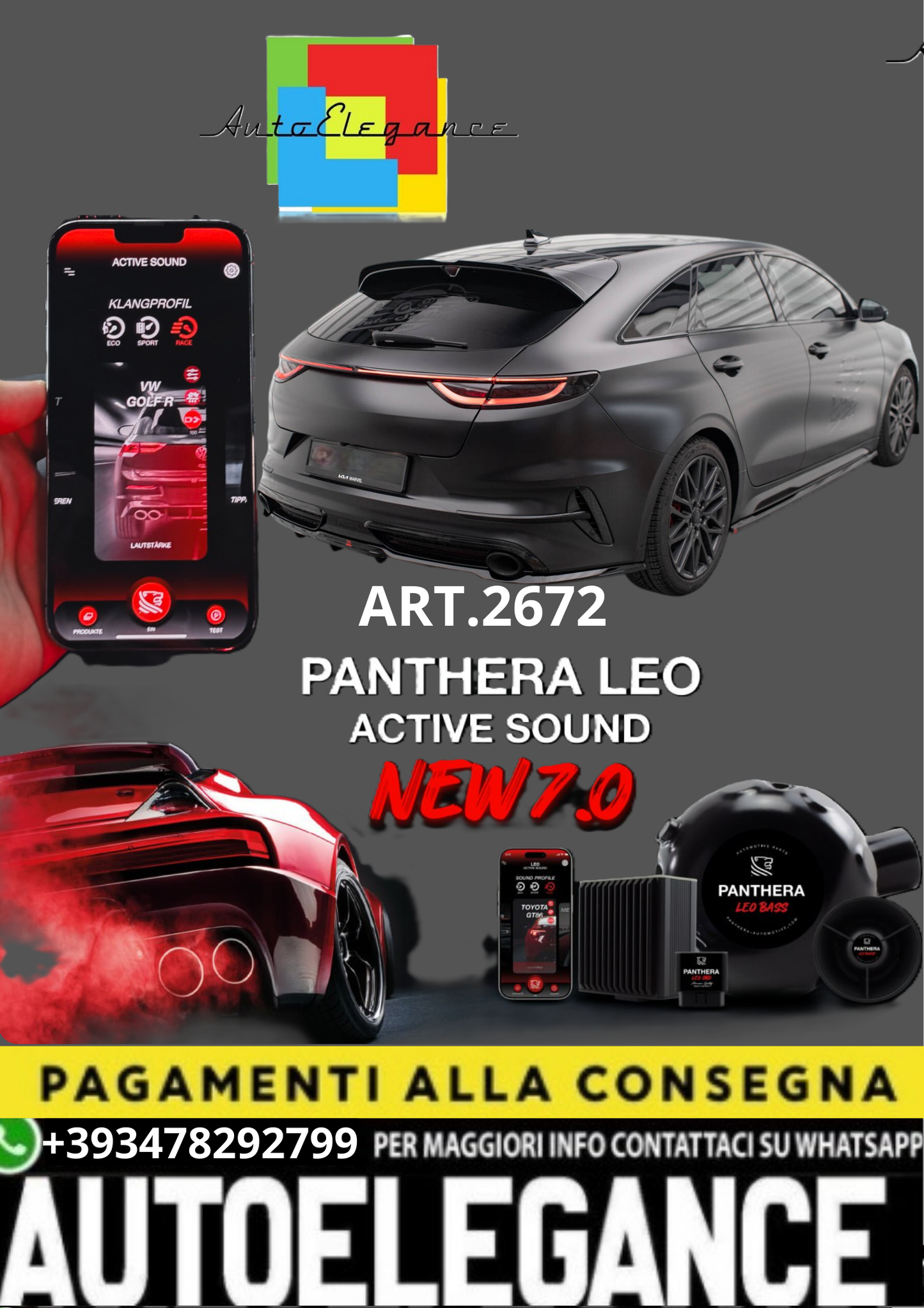 🎀ART.2672 PANTHERA SOUND SYSTEM ADATTO PER Kia Proceed GT Mk1 Facelift🎀