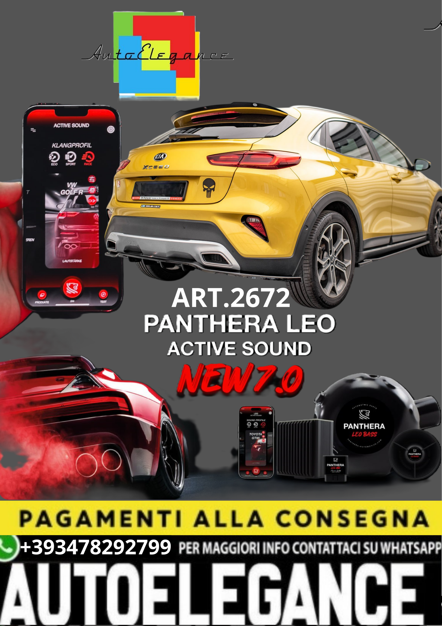 🎀ART.2672 PANTHERA SOUND SYSTEM ADATTO PER  Kia XCeed Mk1🎀