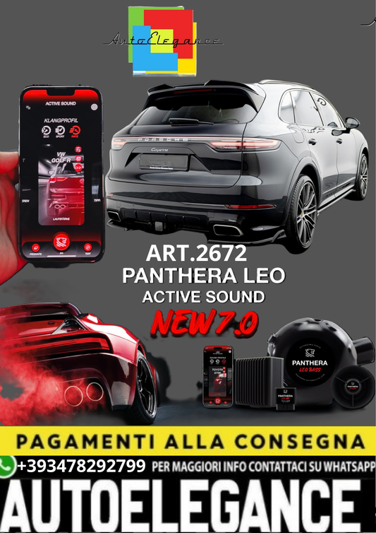 🎀ART.2672 PANTHERA SOUND SYSTEM ADATTO PER  Porsche Cayenne Sport Design Mk3 🎀