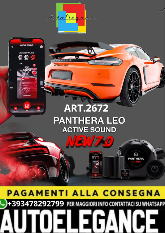 🎀ART.2672 PANTHERA SOUND SYSTEM ADATTO PER  Porsche 718 Cayman GTS 982c🎀
