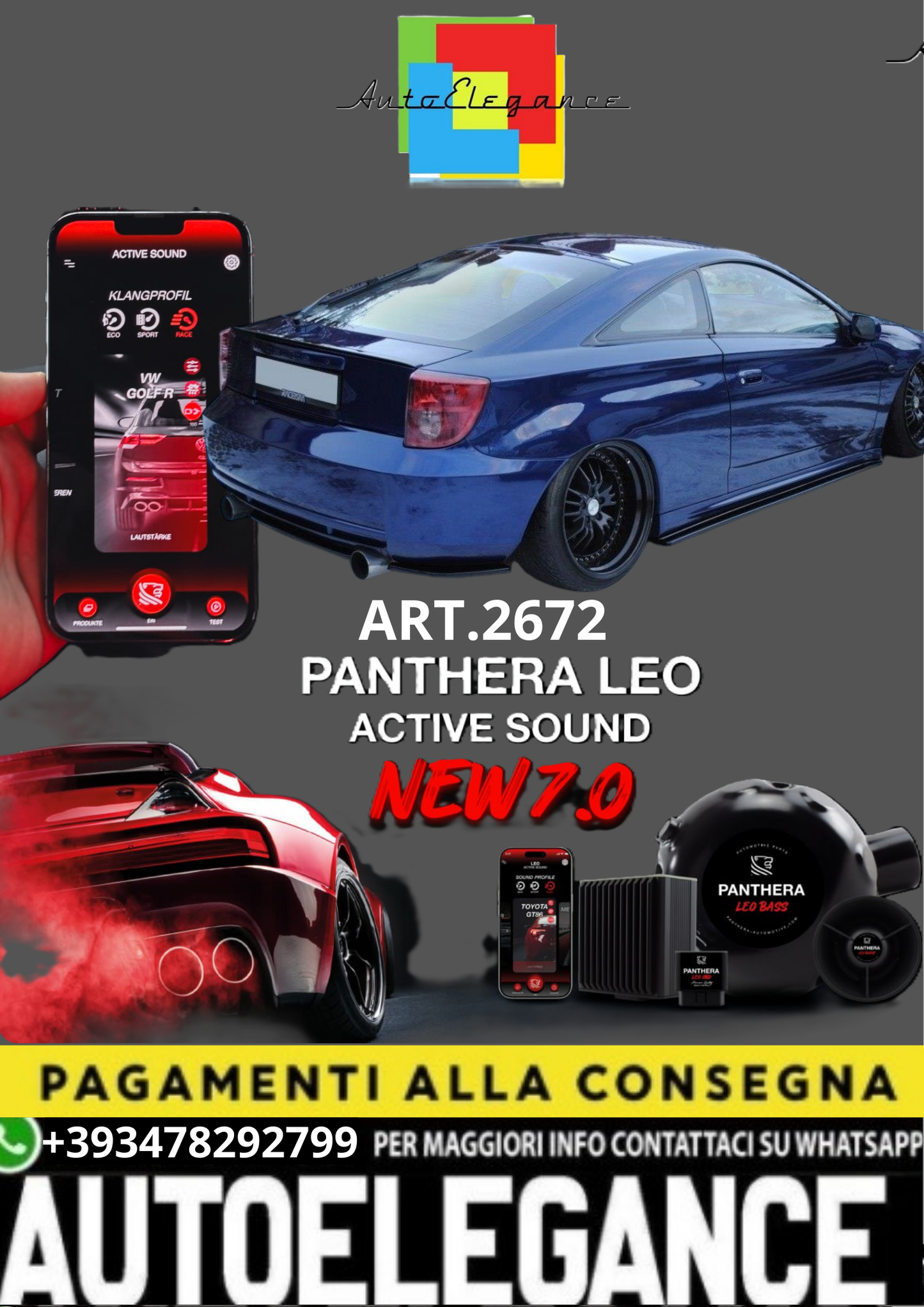 🎀ART.2672 PANTHERA SOUND SYSTEM ADATTO PER TOYOTA CELICA T23 PREFAZIONE🎀