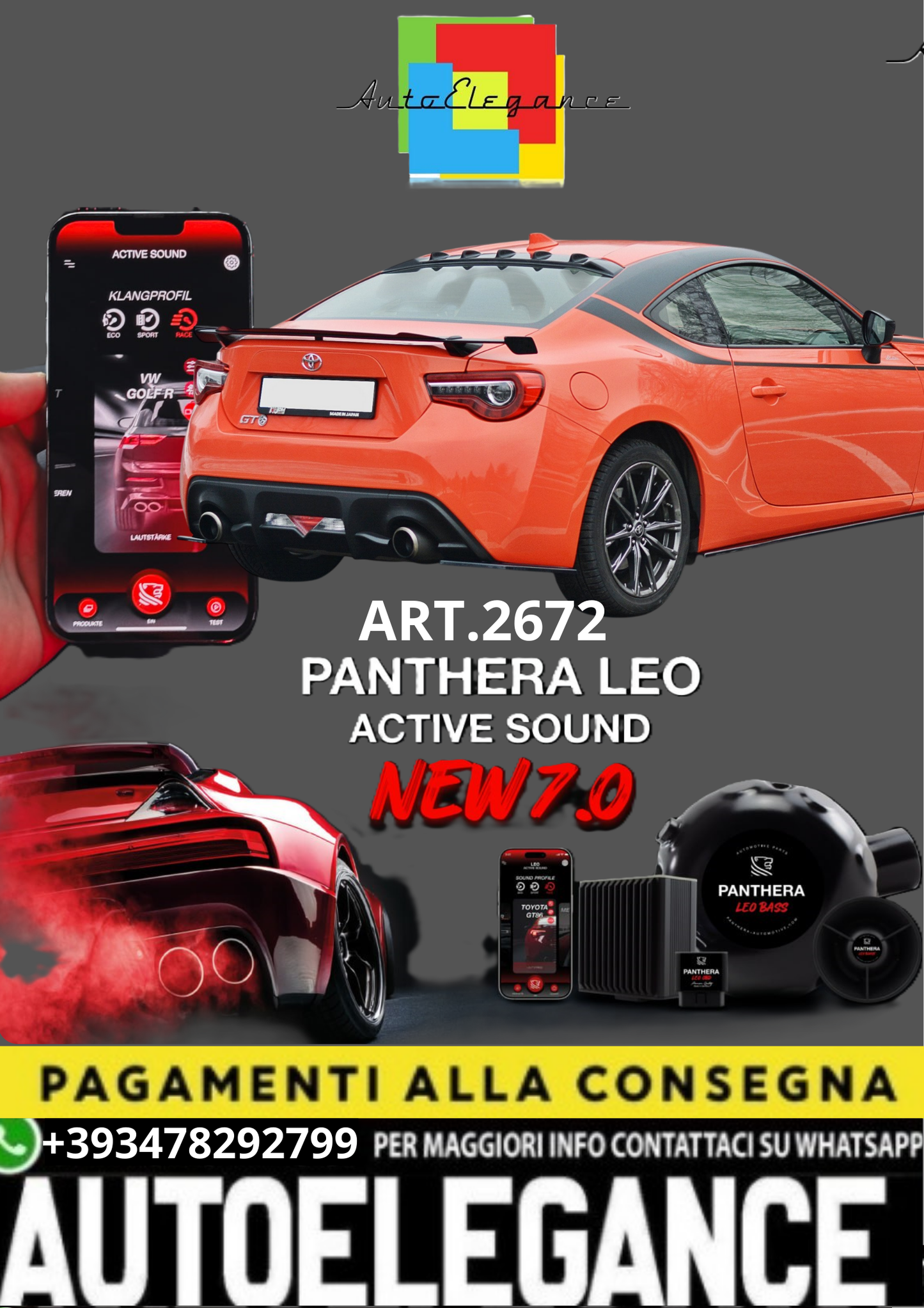 🎀ART.2672 PANTHERA SOUND SYSTEM ADATTO PER Toyota GT86 Facelift🎀