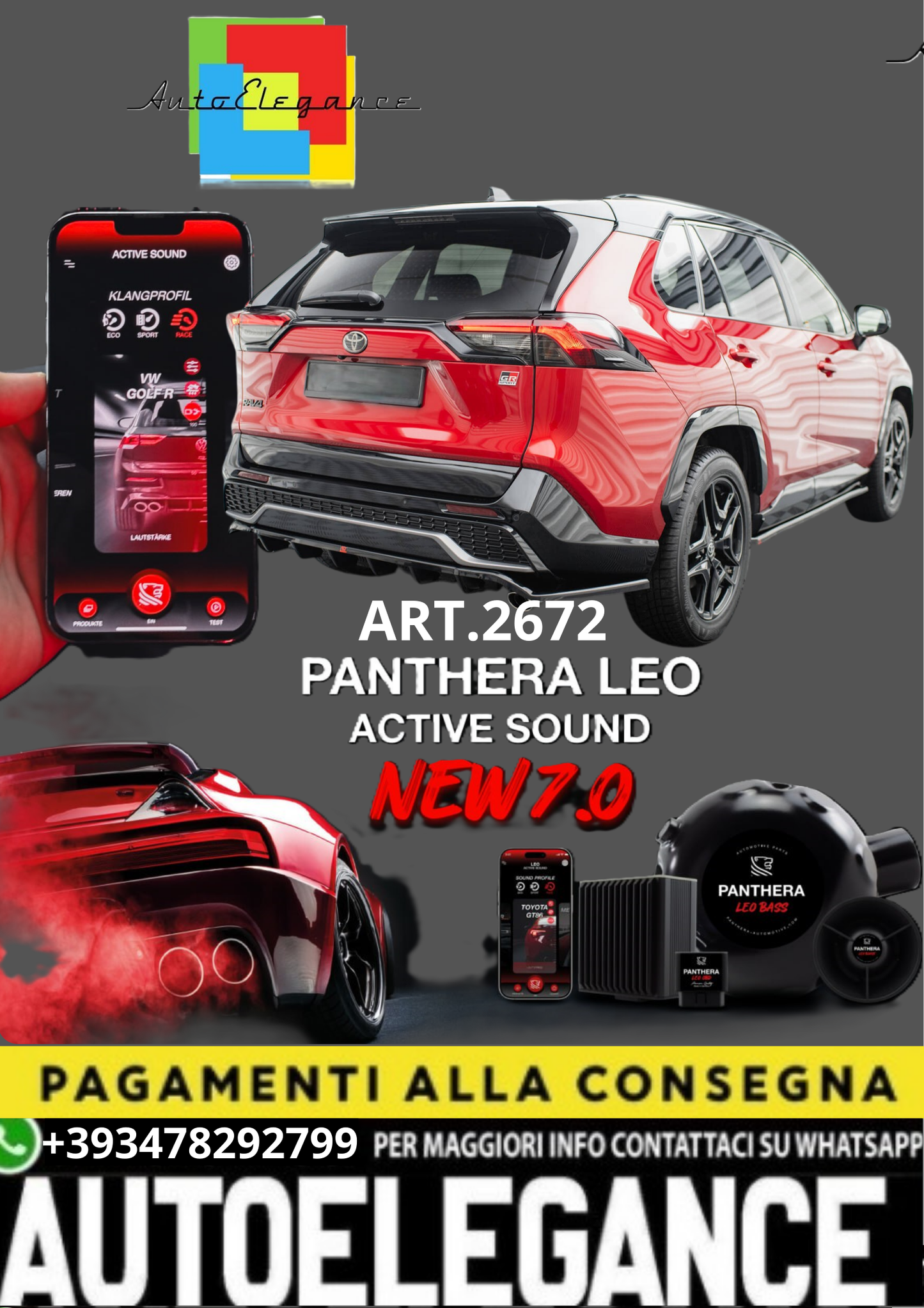🎀ART.2672 PANTHERA SOUND SYSTEM ADATTO PER Toyota RAV4 GR Sport Mk5🎀