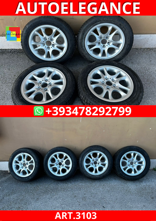 ART.3103 Kit completo Cerchi BMW X3 E83 + gomme usato ottimo stato DUNLOP