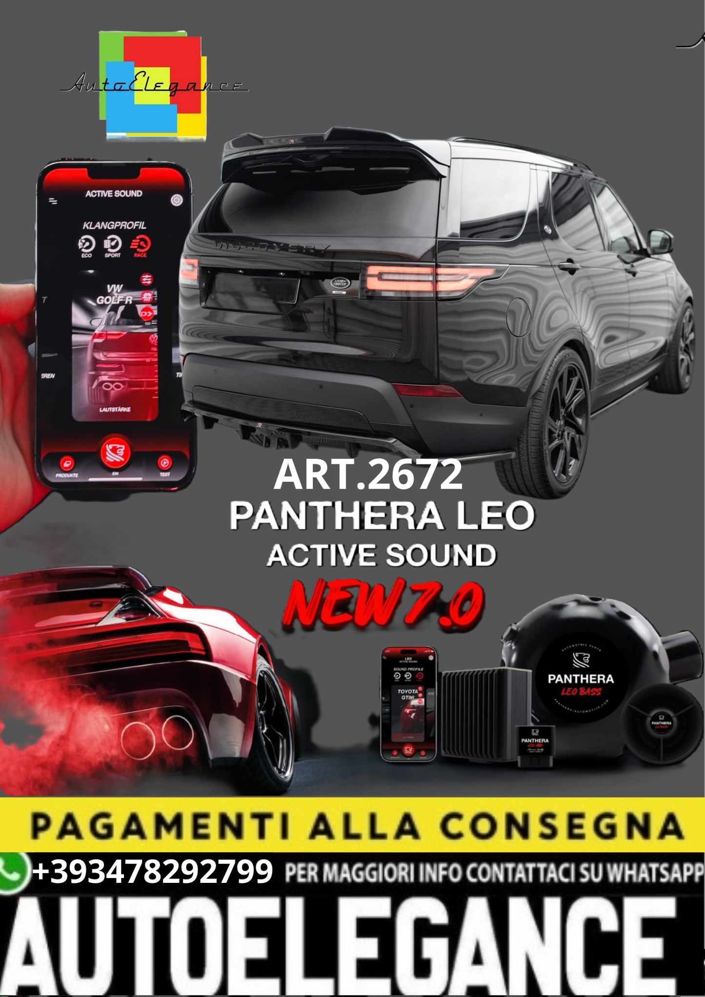 🎀ART.2672 PANTHERA SOUND SYSTEM ADATTO PER  Land Rover Discovery HSE Mk5🎀