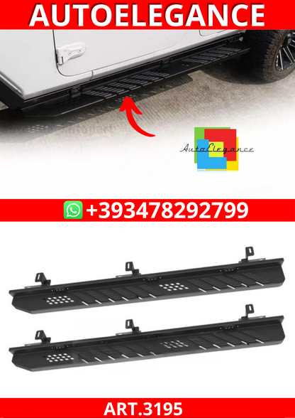 ART.3195 Pedane laterali in acciaio con LED JEEP WRANGLER 07-17