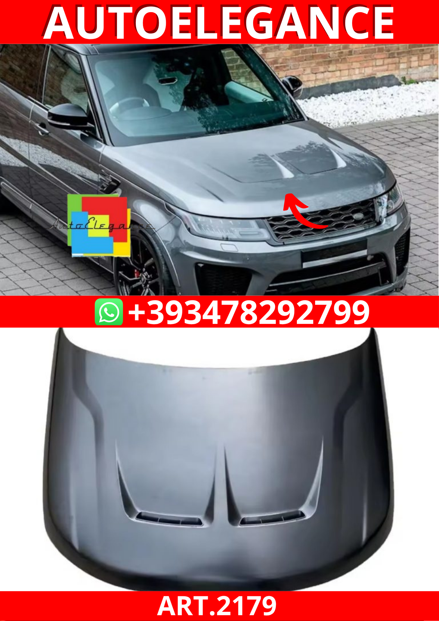 ART.2179 COFANO RANGE ROVER SPORT L494 2013-2021 LOOK SVR