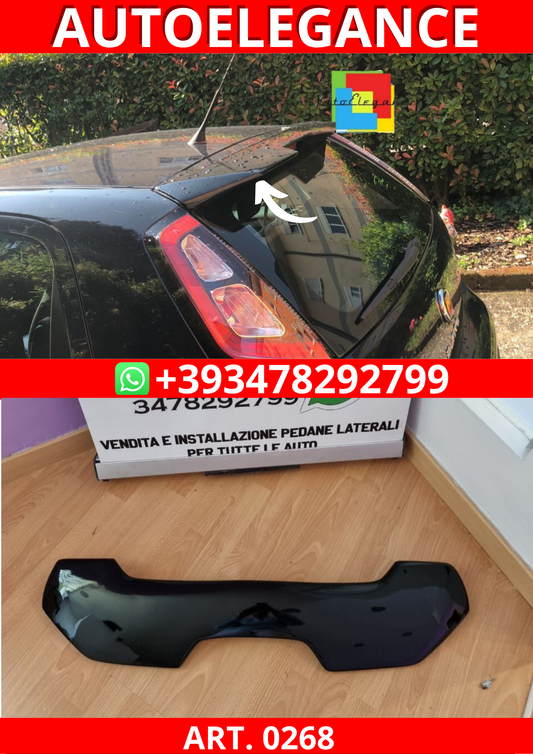 ART. 0268 SPOILER FIAT PUNTO PUNTO EVO 2009-2018 NERO LUCIDO
