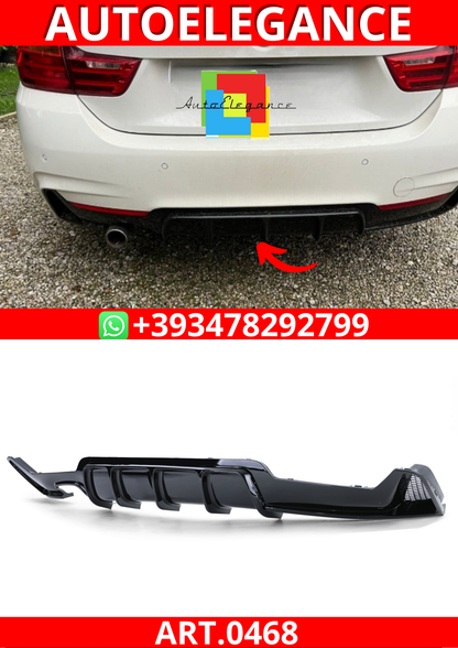 ART. 0468 DIFFUSORE BMW SERIE 4 F32 F33 F36 MSPORT 2SX NERO LUCIDO