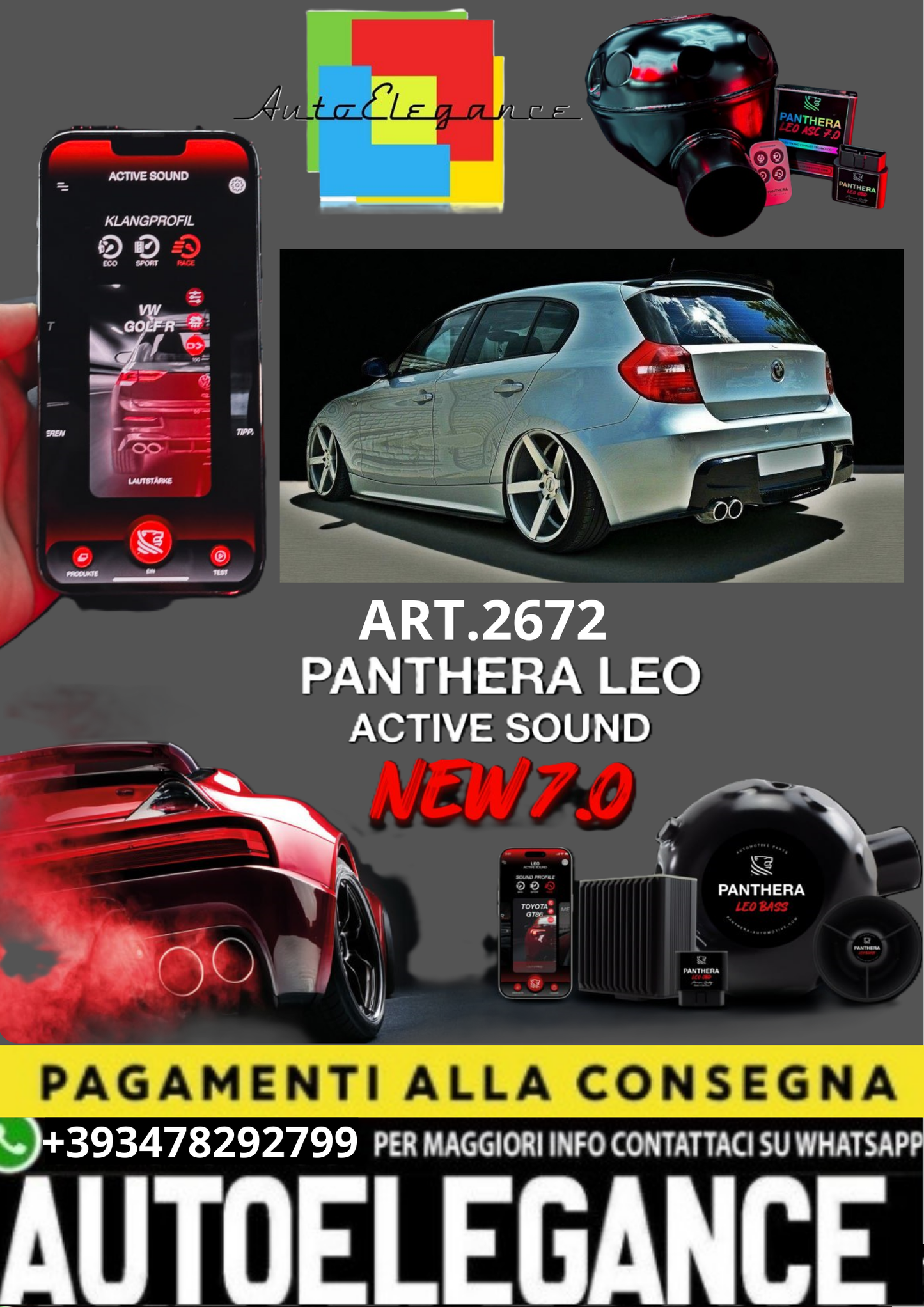 🎀ART.2672 PANTHERA SOUND SYSTEM ADATTO PER BMW 1 E87 Standard🎀