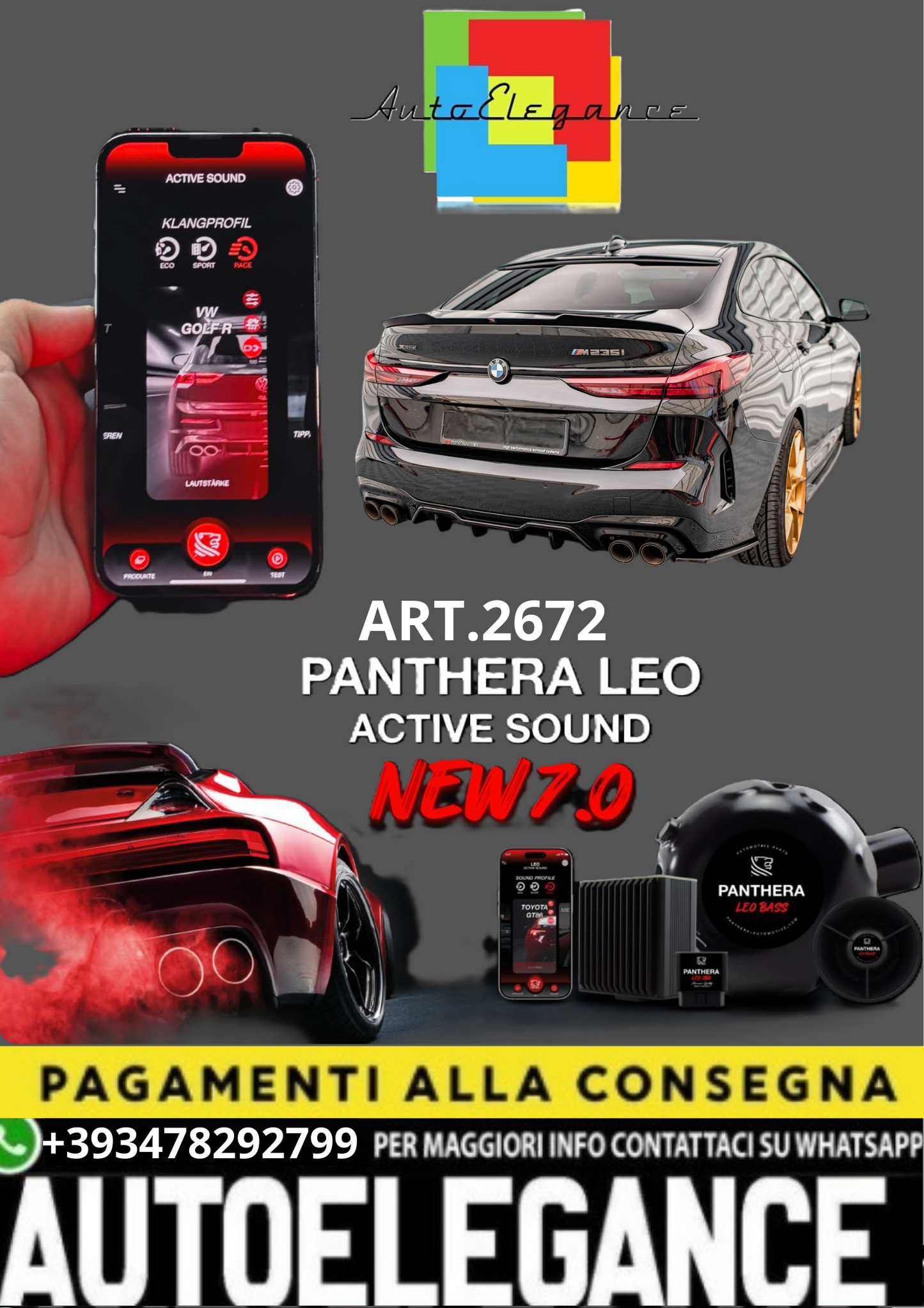 🎀ART.2672 PANTHERA SOUND SYSTEM ADATTO PER BMW M340i G20 🎀