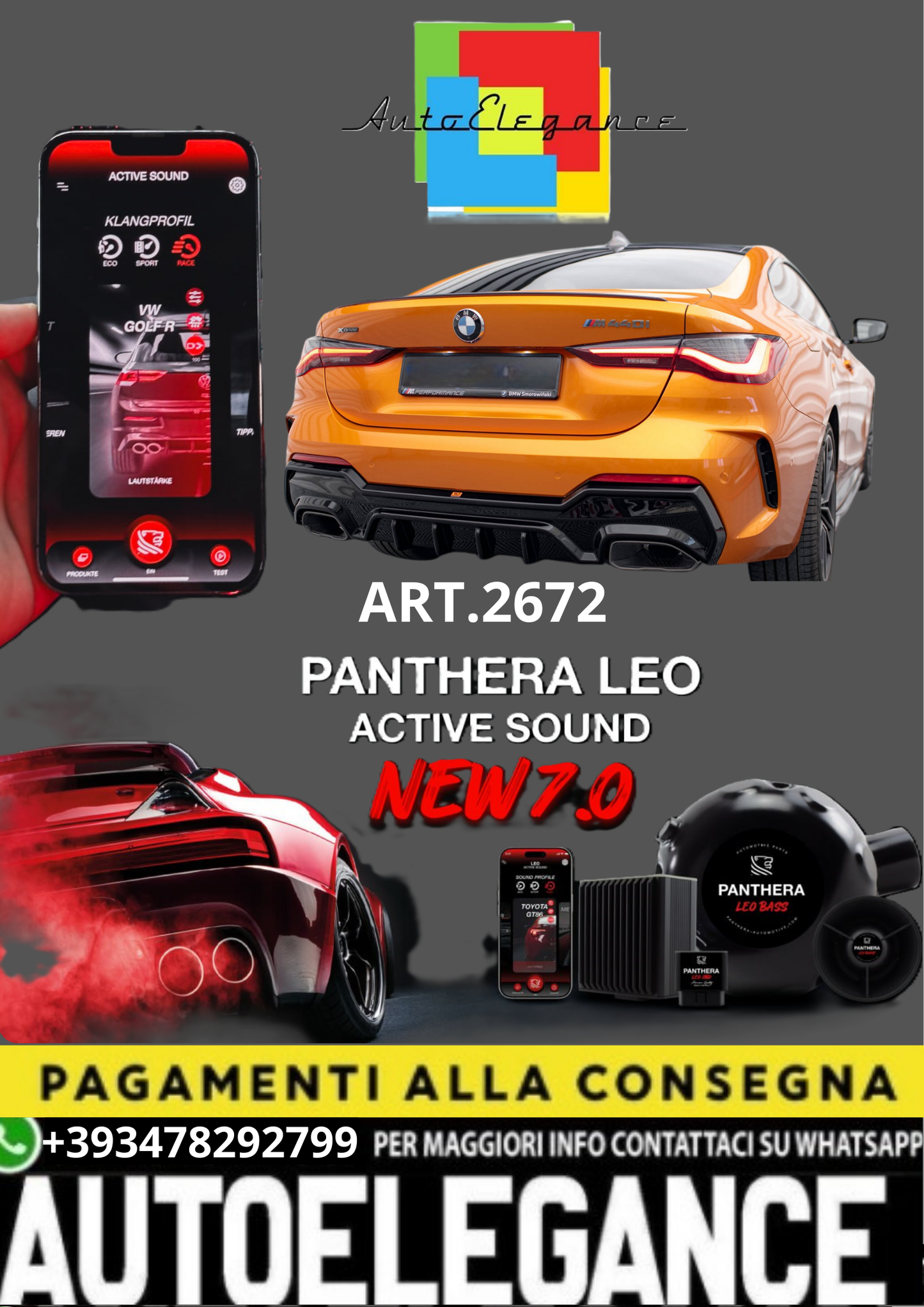 🎀ART.2672 PANTHERA SOUND SYSTEM ADATTO PER  BMW 4 Cabrio / Coupe F33 / F32🎀