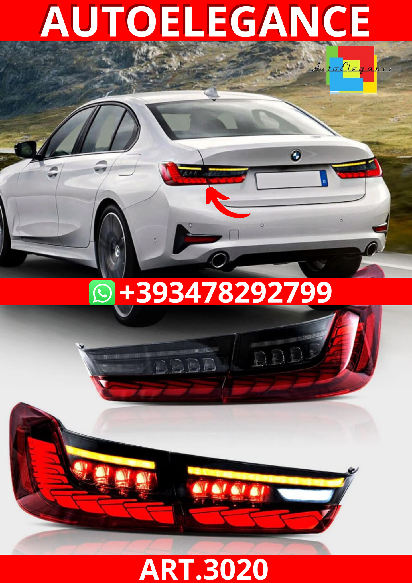 ART.3020  Fari psoteriori Full led Bmw g20 serie 3 18-2
