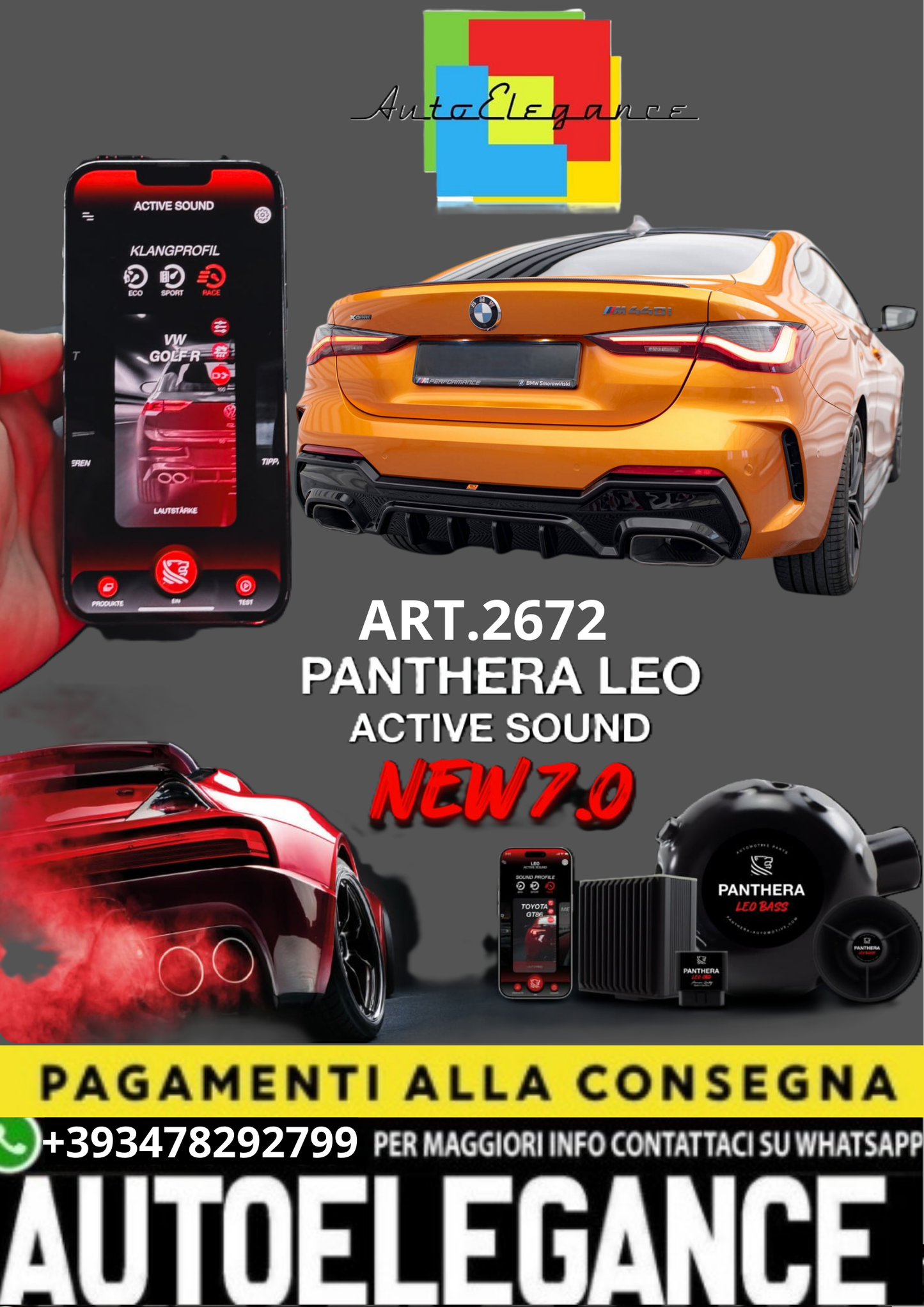 🎀ART.2672 PANTHERA SOUND SYSTEM ADATTO PER BMW M440i / M440d G22🎀