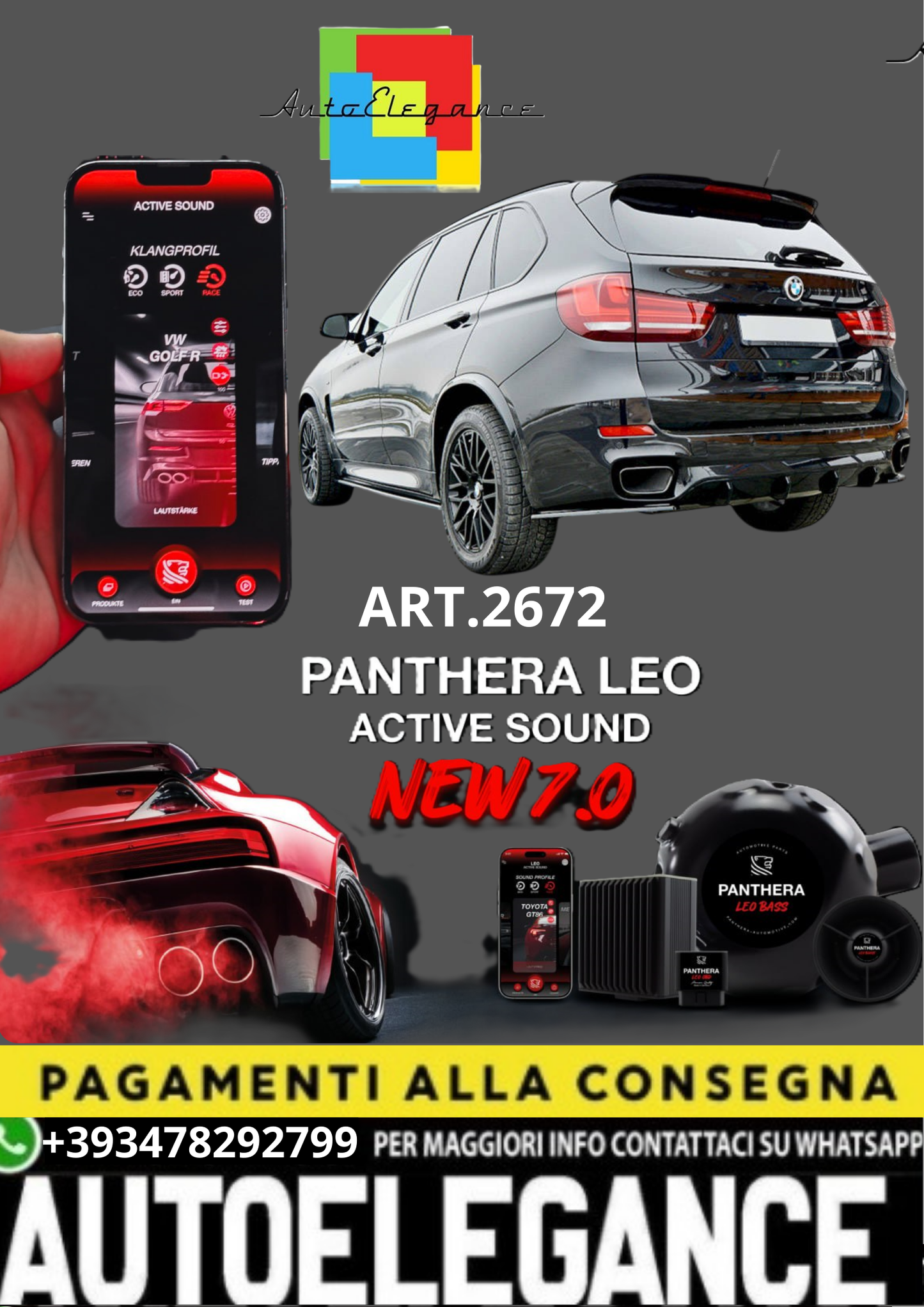 🎀ART.2672 PANTHERA SOUND SYSTEM ADATTO PER BMW X5 F15 M-PACK🎀