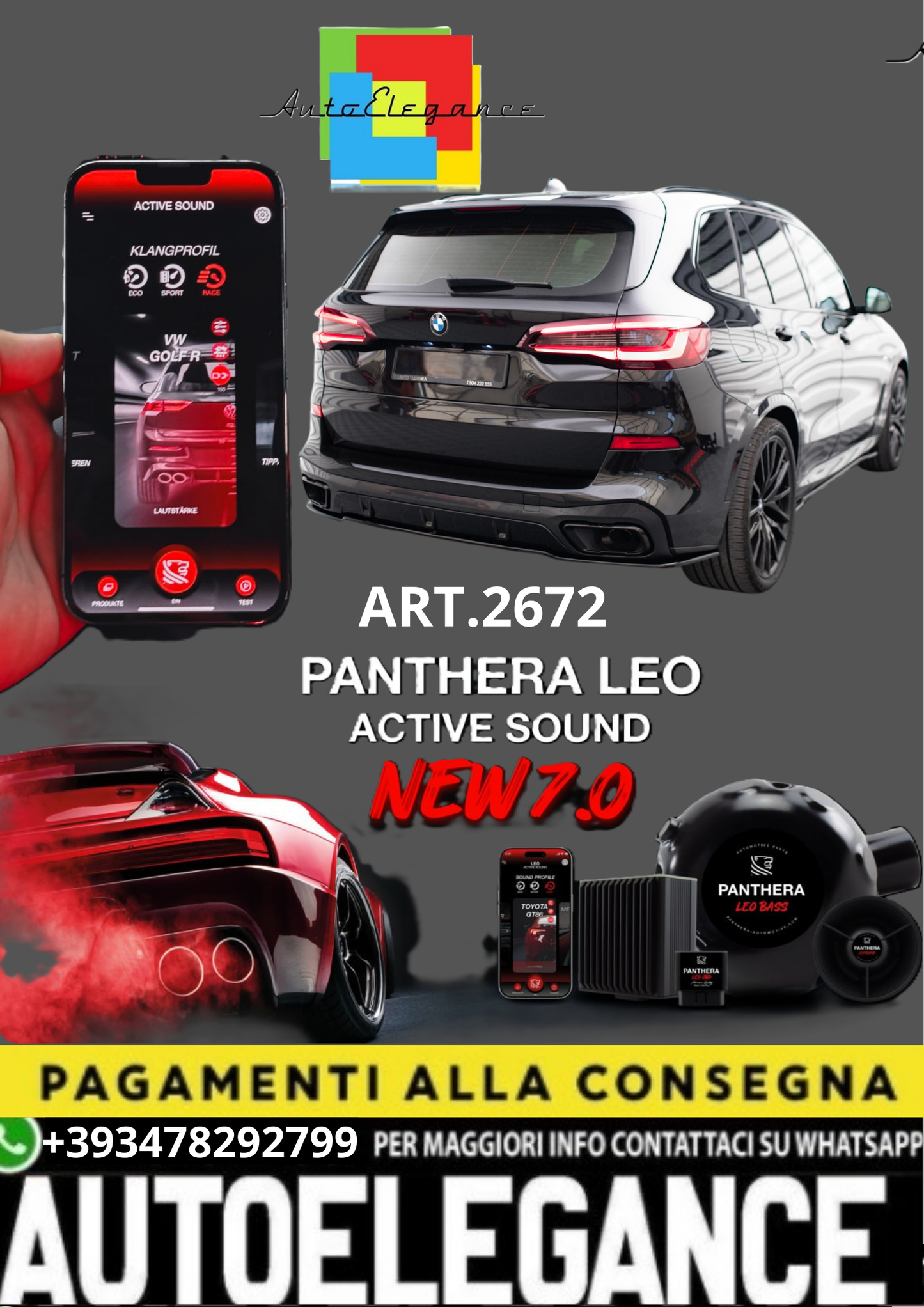 🎀ART.2672 PANTHERA SOUND SYSTEM ADATTO PER BMW X5 G05 M-pack🎀