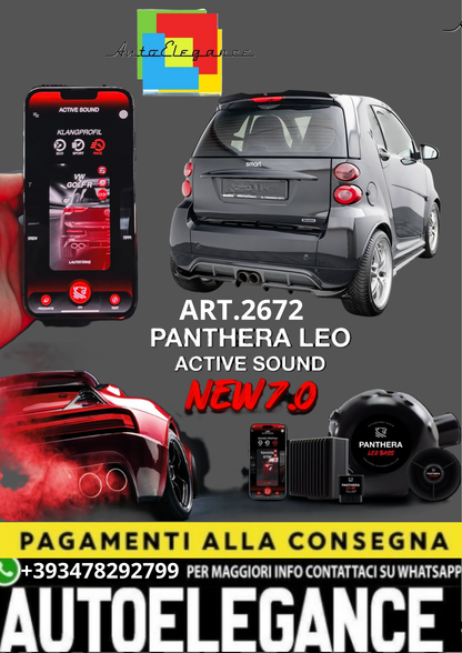 🎀ART.2672 PANTHERA SOUND SYSTEM ADATTO PER  Brabus Smart Fortwo C451 Facelift🎀