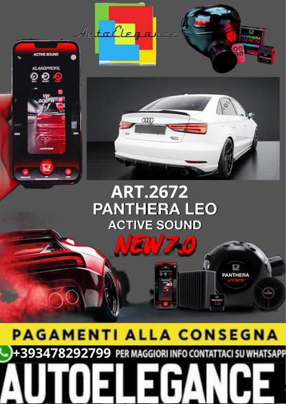 🎀ART.2672 PANTHERA SOUND SYSTEM ADATTO PER Audi A3 Berlina 8V Facelift 🎀