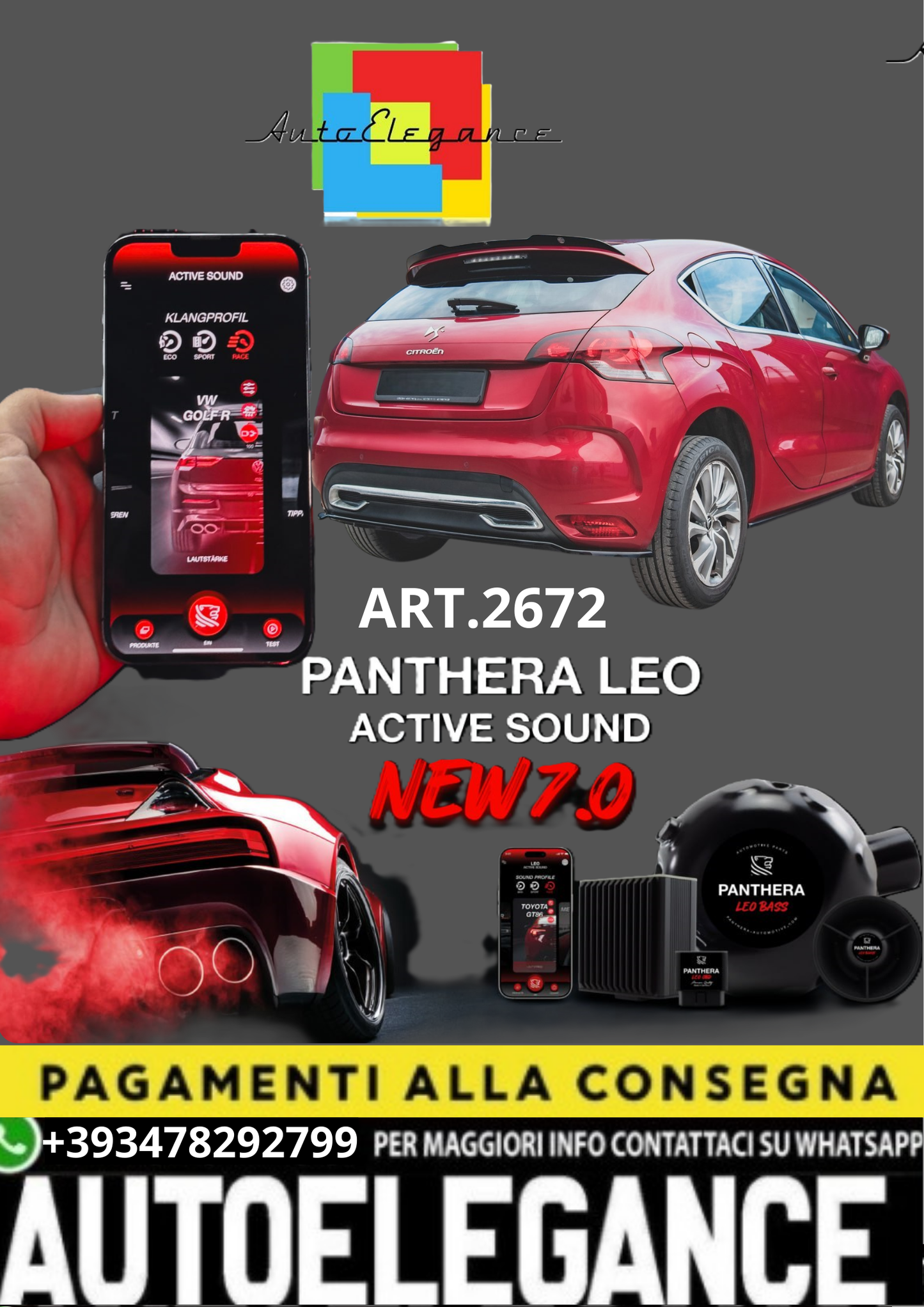 🎀ART.2672 PANTHERA SOUND SYSTEM ADATTO PER Citroen DS4🎀