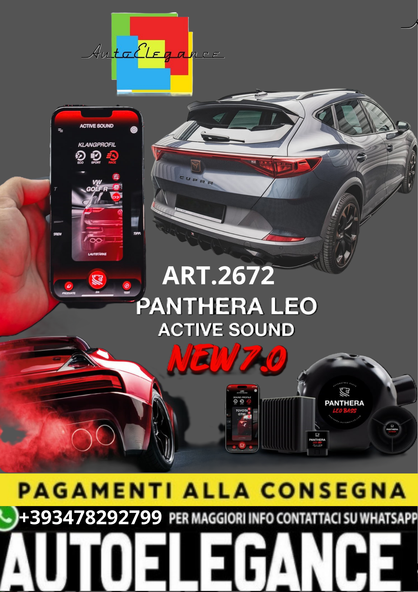 🎀ART.2672 PANTHERA SOUND SYSTEM ADATTO PER Cupra Formentor Mk1 🎀