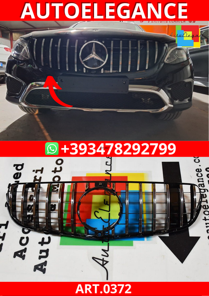 ART. 0372 GRIGLIA MERCEDES GLC X253 C253 2015-2018 LOOK GT CROMATA