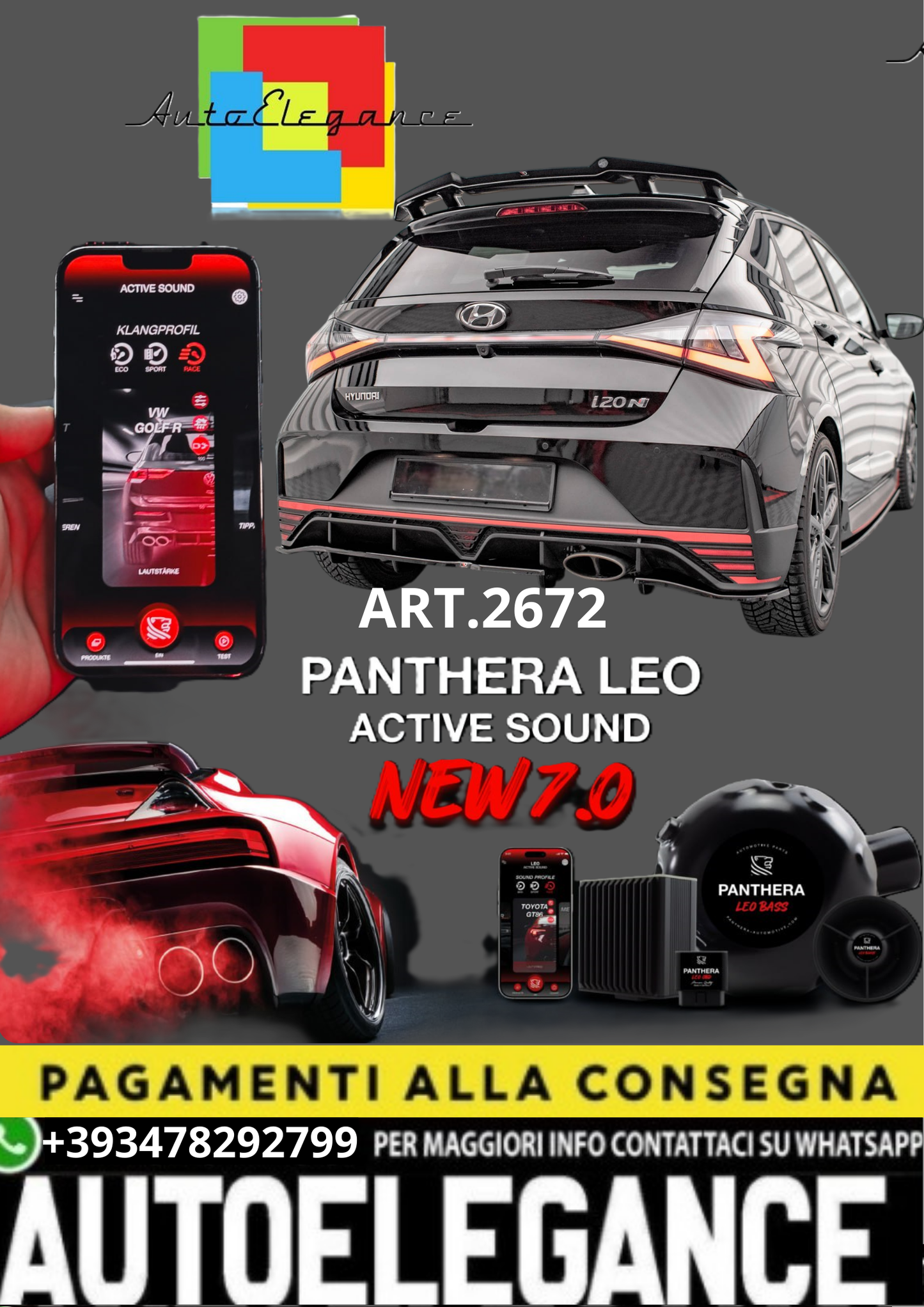 🎀ART.2672 PANTHERA SOUND SYSTEM ADATTO PER Hyundai I20 N Mk3🎀
