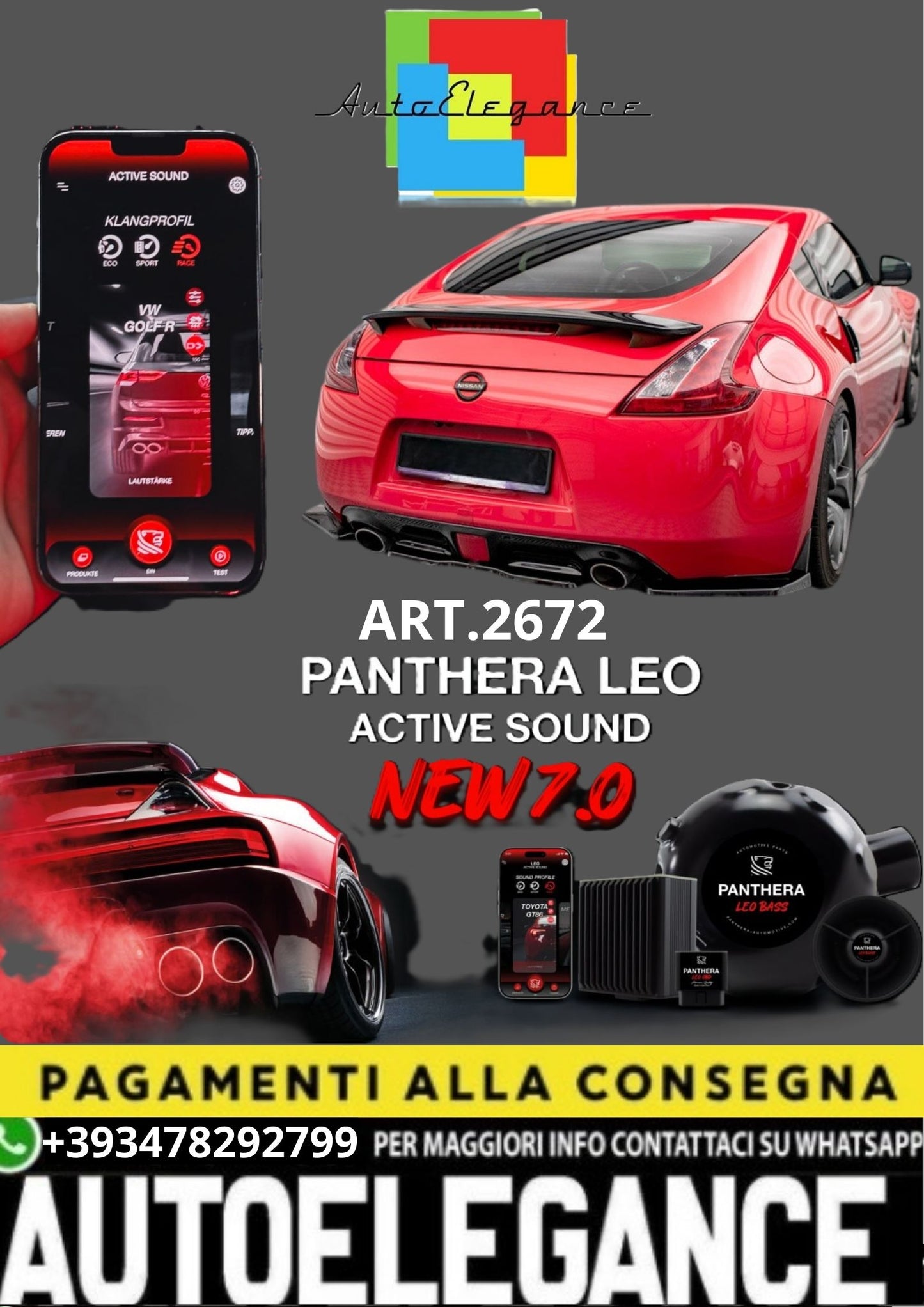 💥ART.2672 PANTHERA SOUND SYSTEM ADATTO PER  NISSAN 370Z💥