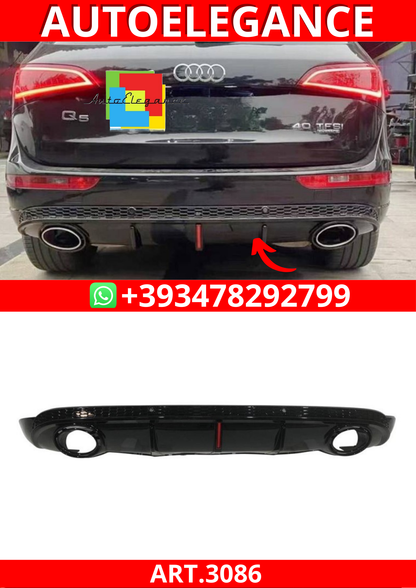 ART.3086 Diffusore Posteriore Audi Q5 2008-2016 Look RSQ5 SOLO PER MODELLI STANDARD