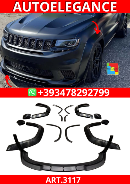 ART.3117  Parafanghi a corpo largo + Splitter GRAND CHEROKEE 2014-2021 TRACK