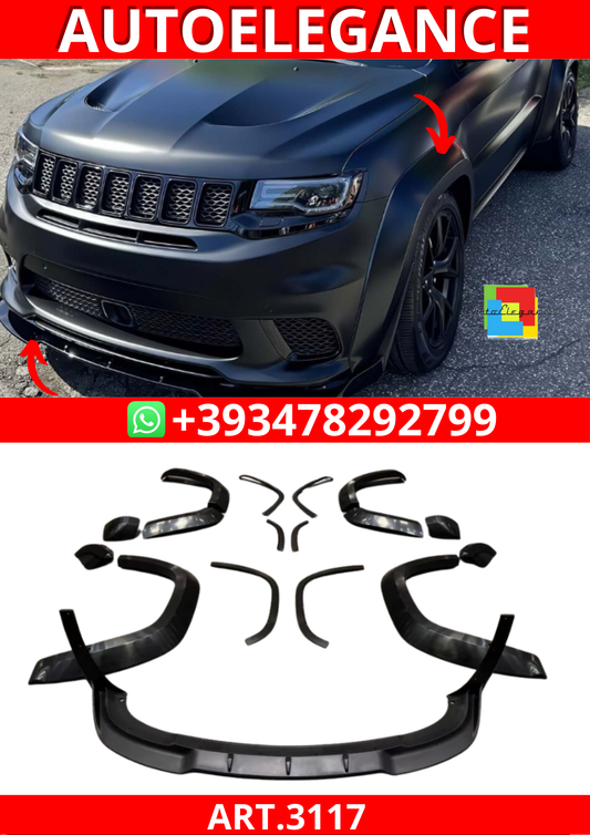 ART.3117  Parafanghi a corpo largo + Splitter GRAND CHEROKEE 2014-2021 TRACK