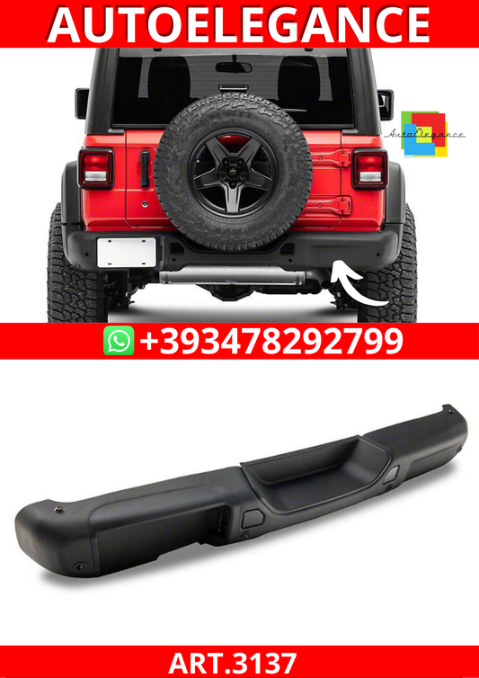 ART.3137 Paraurti posteriore in alluminio+LED JEEP WRANGLER18-23