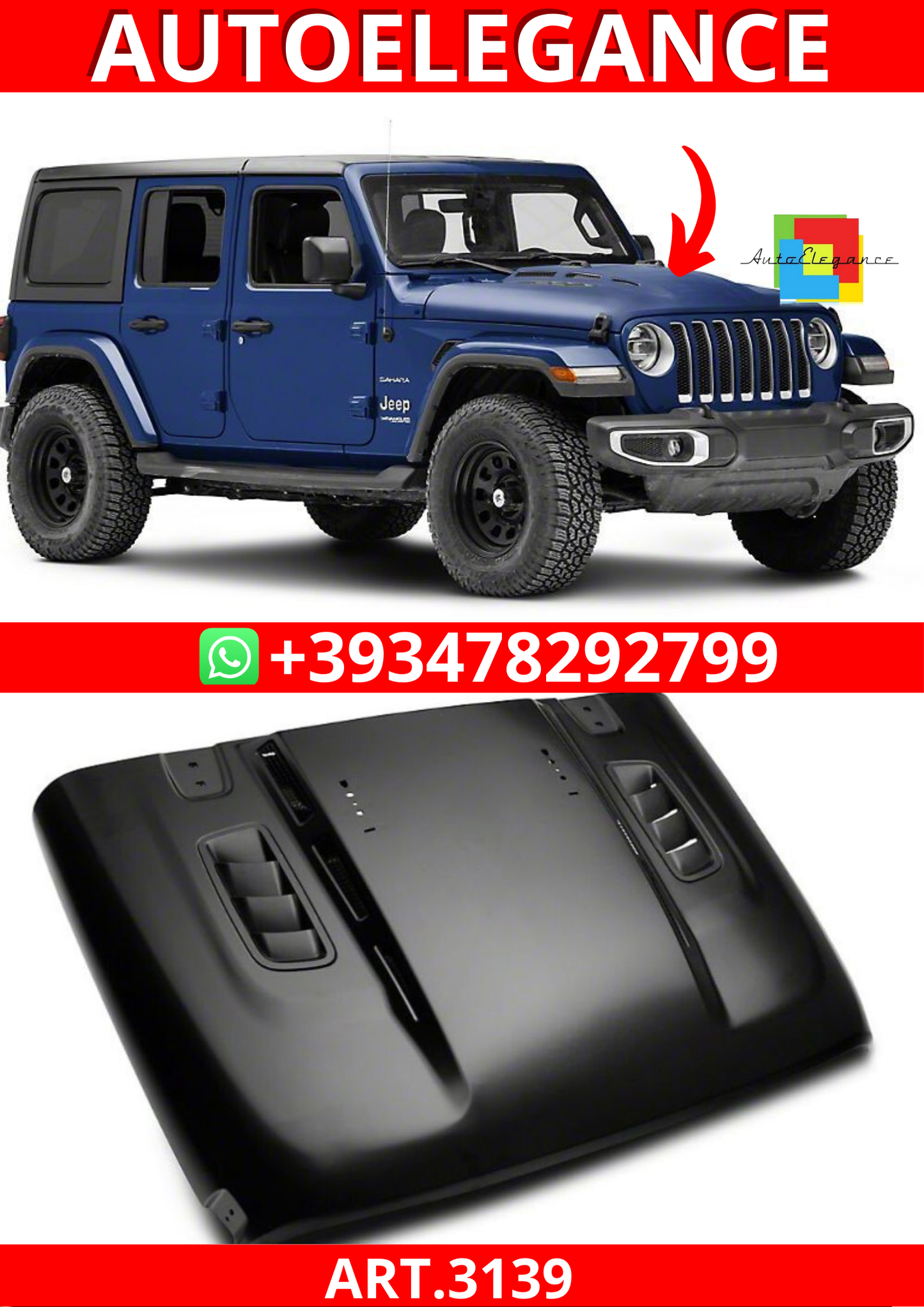 ART.3139   COFANO JEEP WRANGLER 18-23