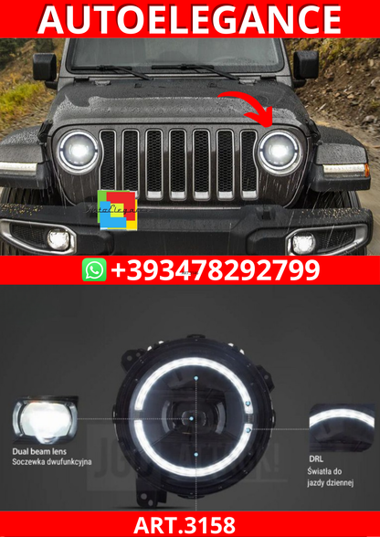 ART.3158 Fari Full LED VLAND V2 – Set JEEP WRANGLER  18-23