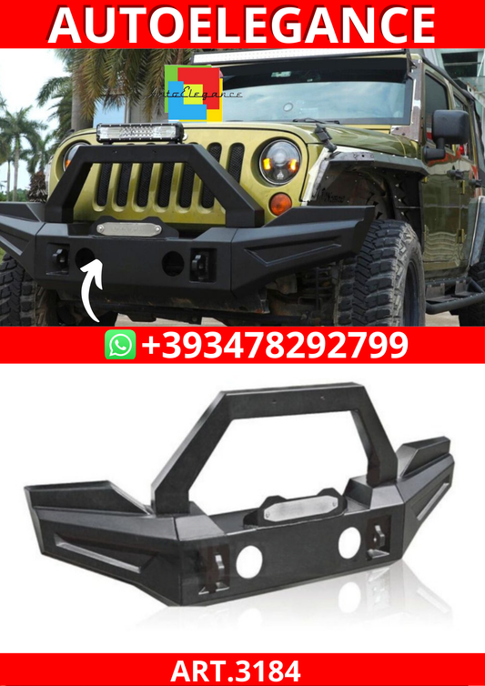 ART.3184 Paraurti anteriore Ring,Bull Bar fendinebbia JEEP WRANGLER  07-17