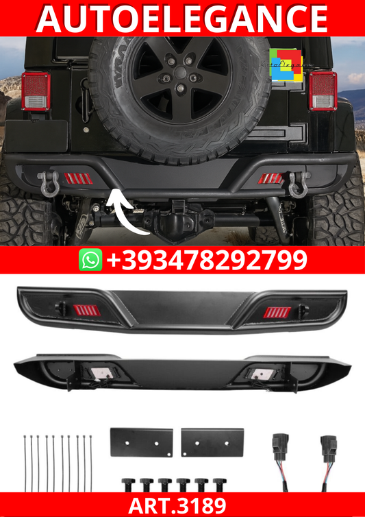 ART.3189 Paraurti posteriore Fendinebbia a LED JEEP WRANGLER 07-17