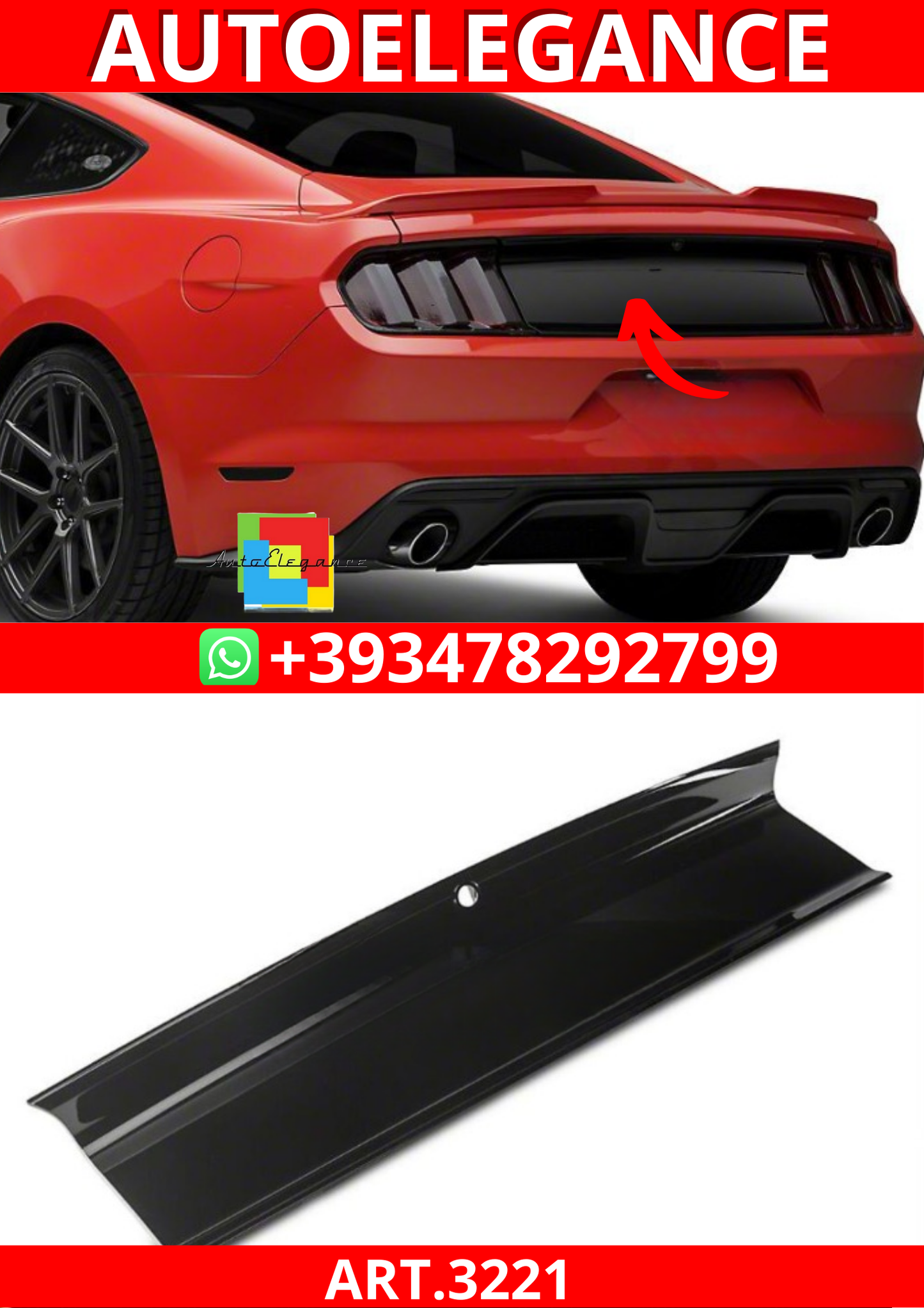 ART.3221   Pannello del coperchio di ricambio FORD MUSTANG 15-23