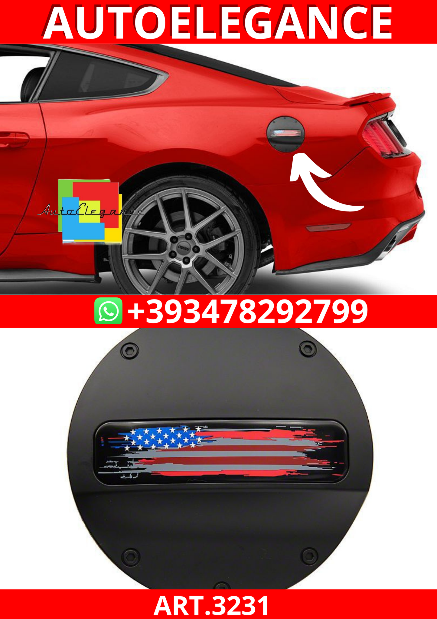 ART.3231  Sportello del carburante FORD MUSTANG 15-23