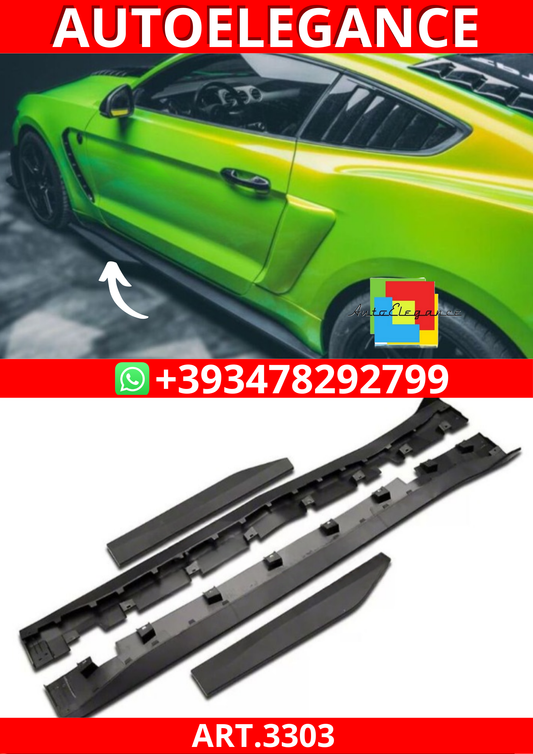 ART.3303 Minigonne laterali – Stile GT500 FORD MUSTANG 15-23