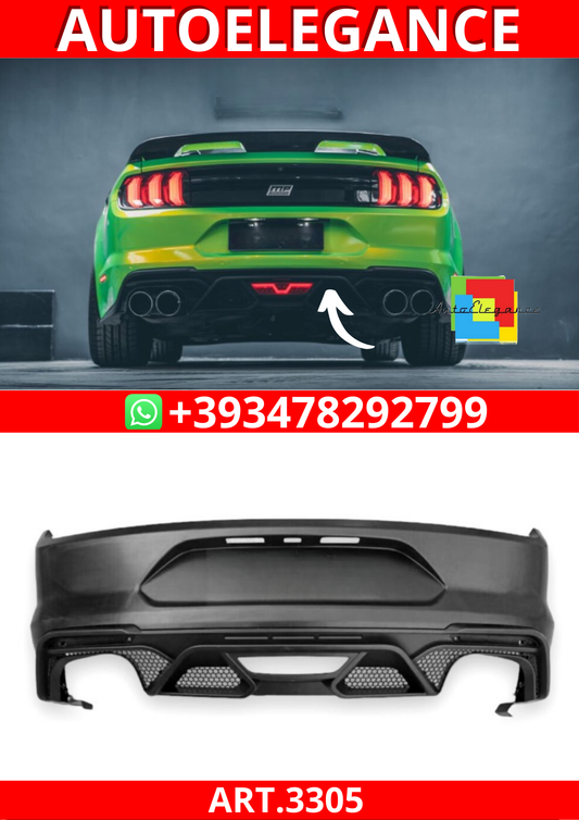 ART.3305  Paraurti posteriore Premium e diffusore GT500 FORD MUSTANG 15-23