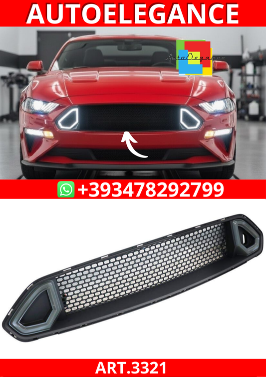 ART.3321 Griglia superiore a LED - stile RTR  FORD MUSTANG 18-23