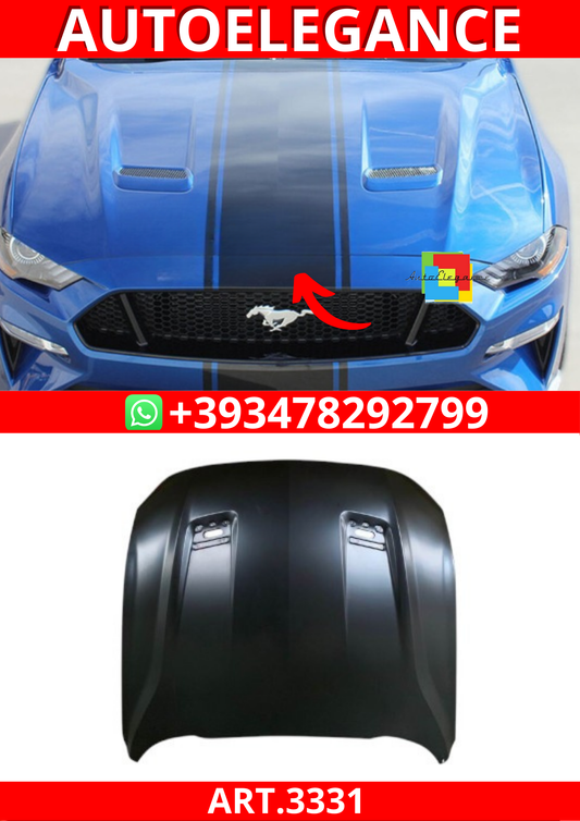 ART.3331   Cofano in alluminio – Stile OE FORD MUSTANG 18-23 GT