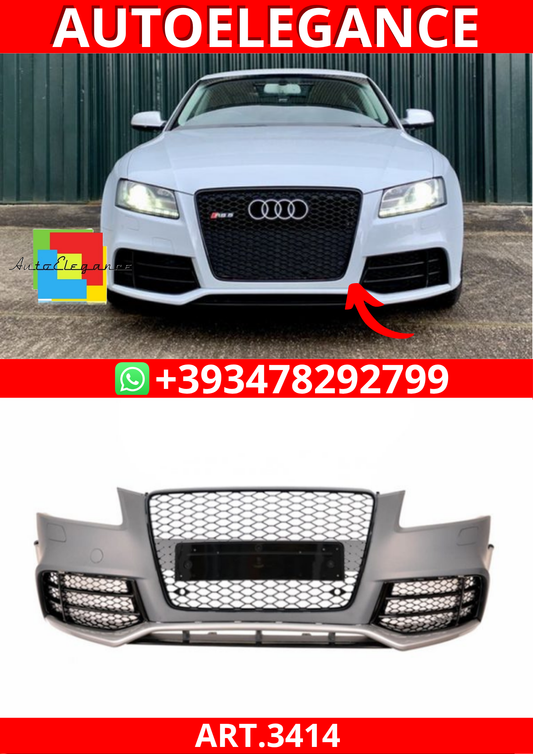 ART.3414 Paraurti anteriore RS5 Look Audi A5 8T 2007-2012Coupe Cabrio Sport