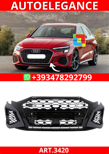 ART.3420  Paraurti anteriore RS3 Audi A3 8Y Sportback Berlina dal 2020+