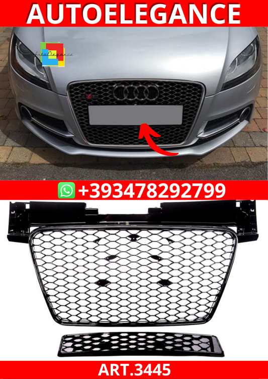 ART.3445  Griglia RS Look per Audi TT (8J) 2006-2014 Nero Lucido