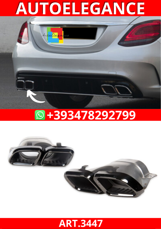 ART.3447  Terminali di C63 Facelift AMG Look per Mercedes Classe C W205 GLC