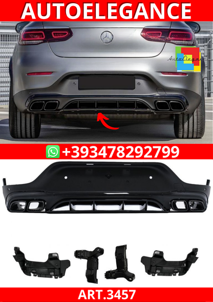 ART.3457 Diffusore GLC63 AMG look per Mercedes GLC Coupe C253 2016-2023