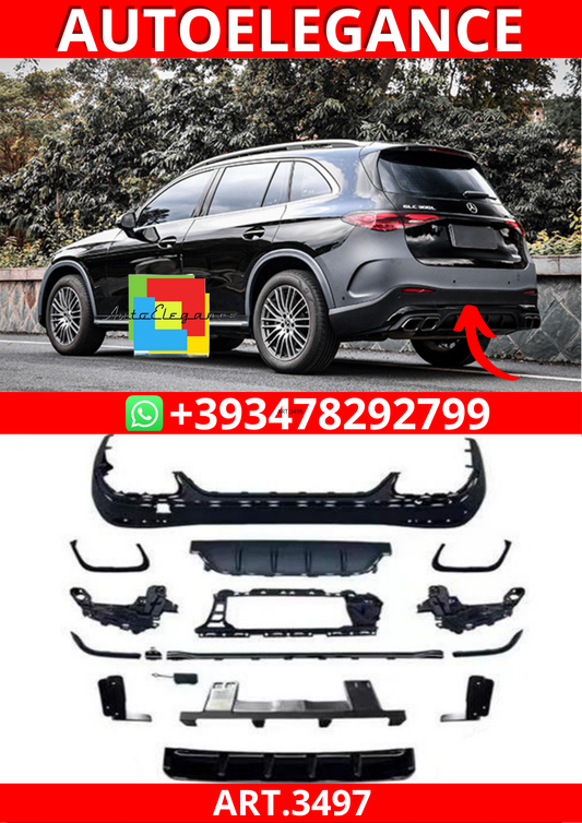 ART.3497  Paraurti Posteriore GLC63 AMG Mercedes GLC X254 SUV 2023+Nero