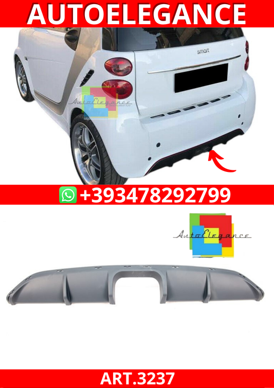 ART.3237 Diffusore Smart Fortwo (451) Coupe Cabrio (2011-2014) Brabus look