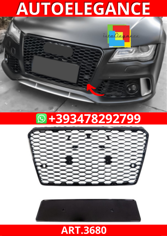 ART.3680 Griglia RS7 Look per Audi A7 (4G)2010-2014) Nero lucido
