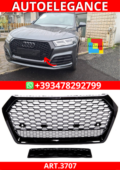 ART.3707 Griglia RS Look per Audi Q5 (FY) (2016-2020) Nero Lucido